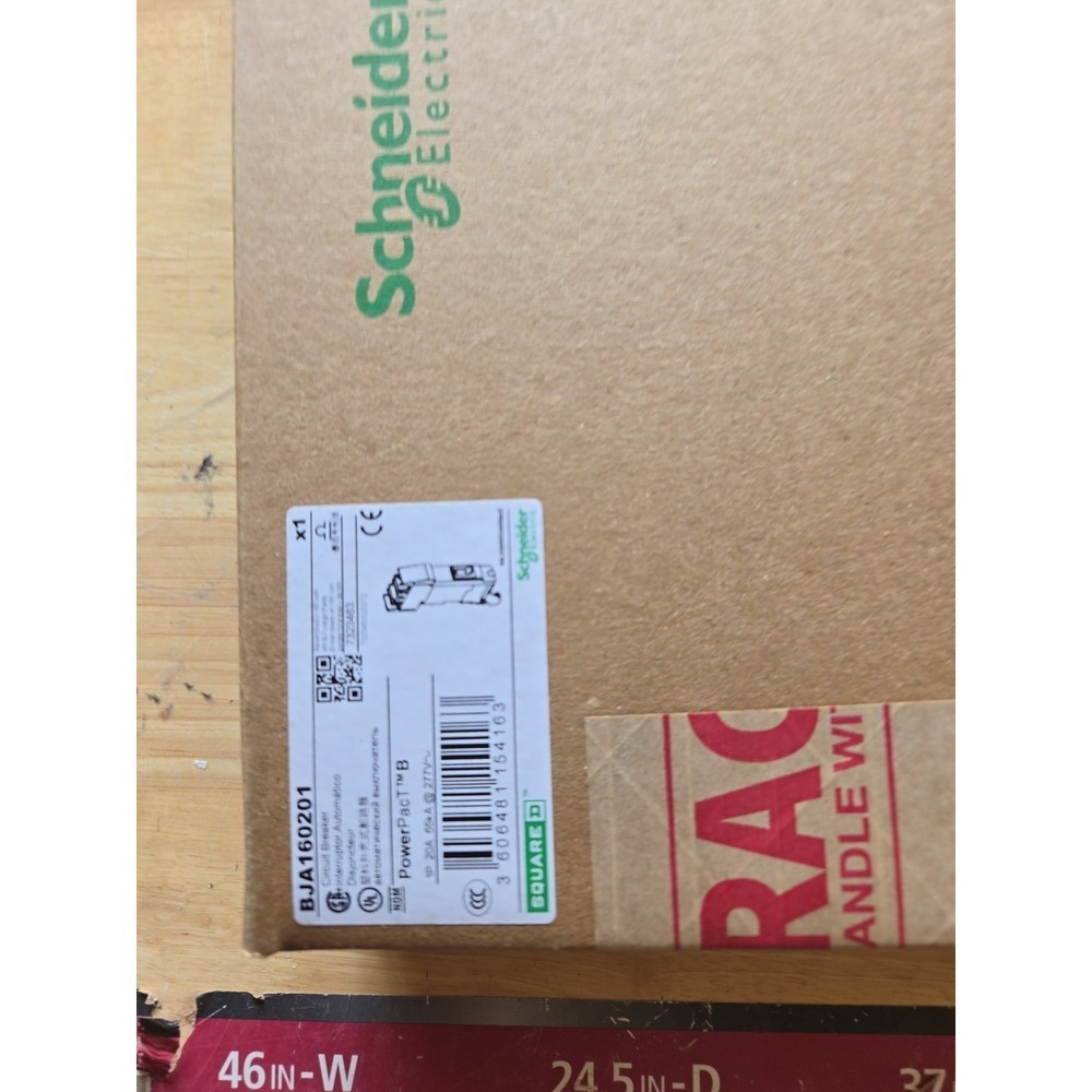 New Square D BJA160201 I-Line Circuit Breaker 20A 1P 277V Powerpact 20 Amp BJA
